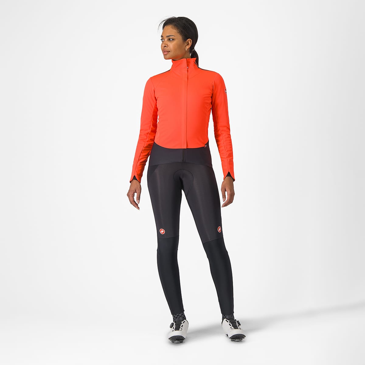 Jacke CASTELLI ALPHA DOPPIO ROS Damen Koralle/Schwarz
