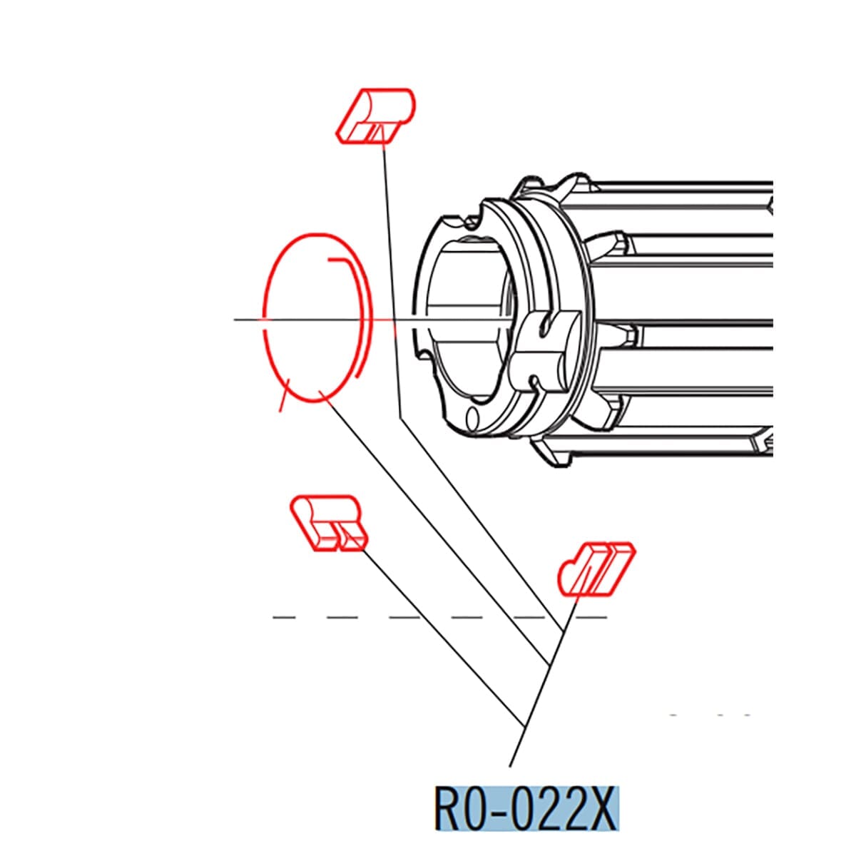 Kit 3 Cricchetti e Molla del Corpo Ruota Libera FULCRUM Strada Shimano HG #R0-022X