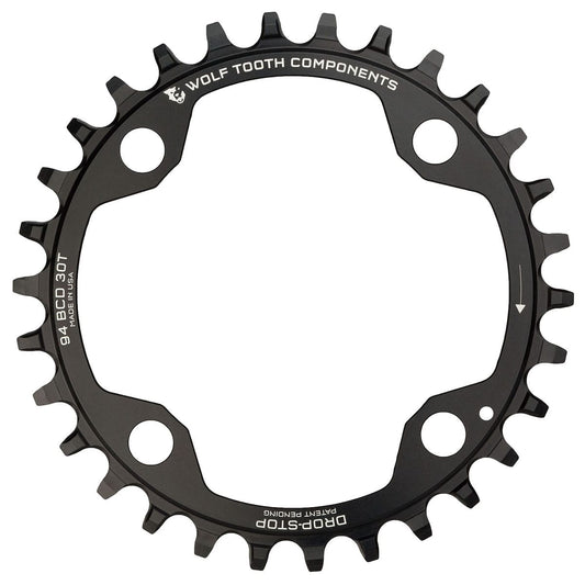 Piatto WOLF TOOTH 94 BCD 10/11V Sram X01/X1/GX/NX 4 Fori 94mm Nero