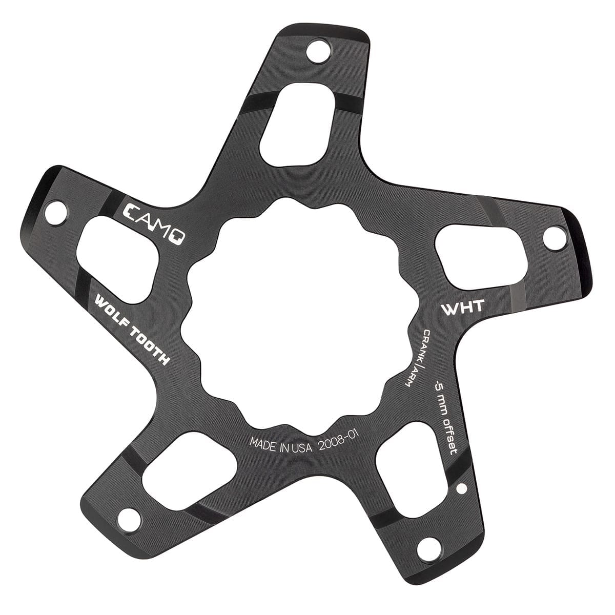 Převodník WOLF TOOTH CAMO M5 White Industries Direct Mount Offset -5mm černý