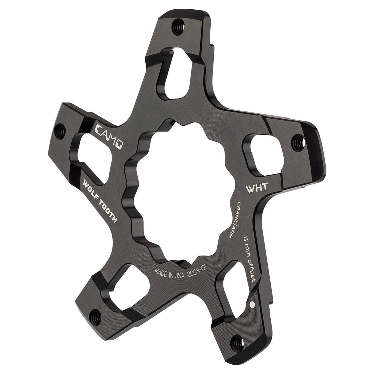 Převodník WOLF TOOTH CAMO M5 White Industries Direct Mount Offset -5mm černý