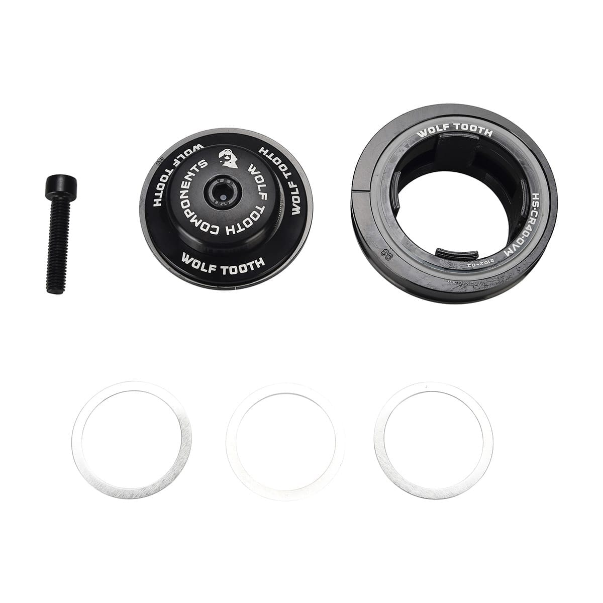 Externes Semi-Integriertes Steuersatz WOLF TOOTH PREMIUM Angleset 1° Lang ZS44/EC49 Schwarz