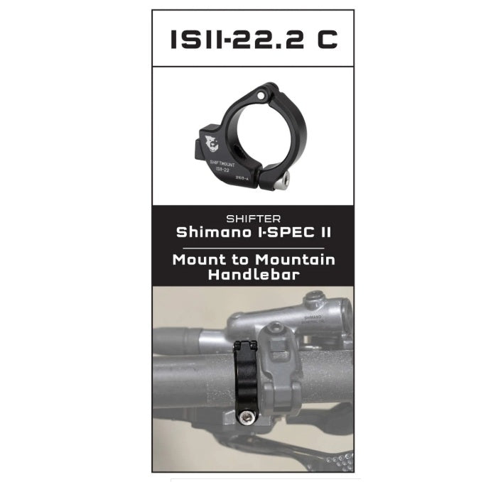 Adattatore di Fissaggio WOLF TOOTH ShiftMount ISEV- 22 Shimano I-SPEC II Shifter> Manubrio 22 mm