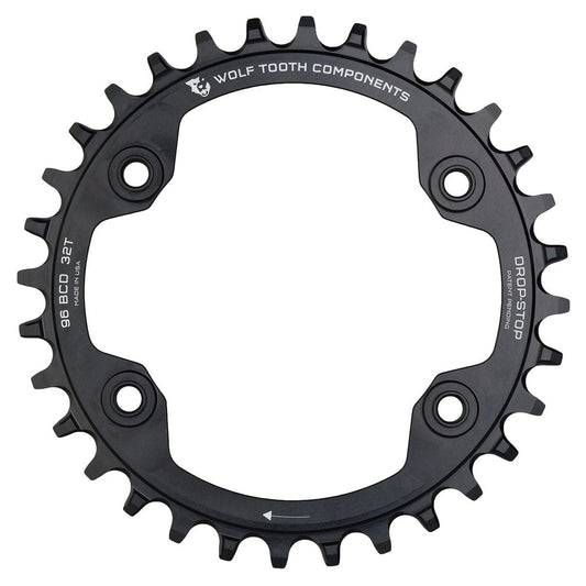 Kettingblad WOLF TOOTH 96 BCD 11V Shimano XTR M9000/M9020 4 Gaten 96mm Zwart