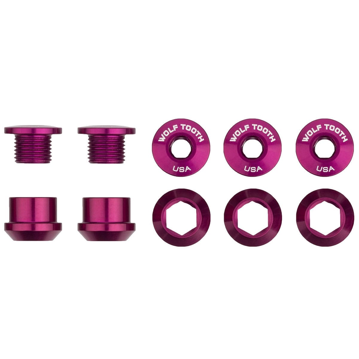 Kit 5 Viti e Dadi con Camino M8x6 mm WOLF TOOTH 1X Viola