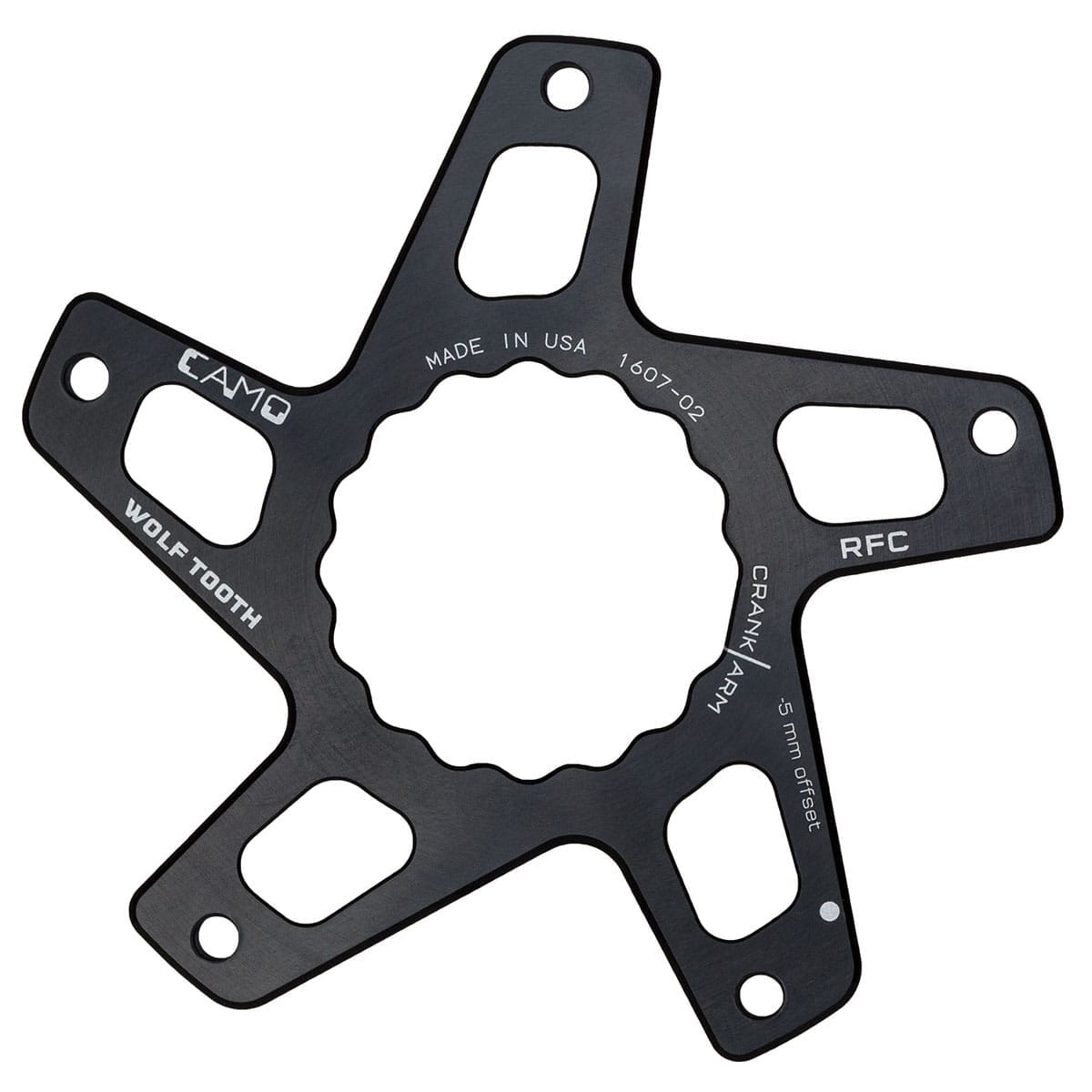 WOLF TOOTH CAMO M5 Raceface Cinch Direct Mount Offset -5mm sort kranksæt stjerne