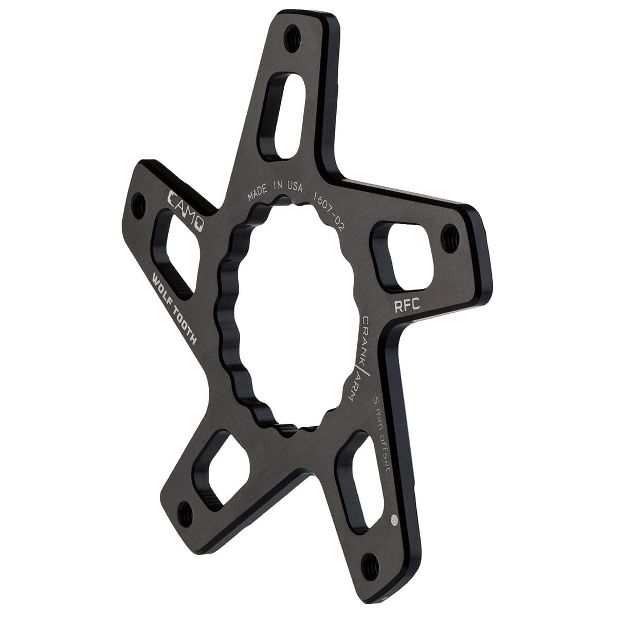 WOLF TOOTH CAMO M5 Raceface Cinch Direct Mount Offset -5mm sort kranksæt stjerne