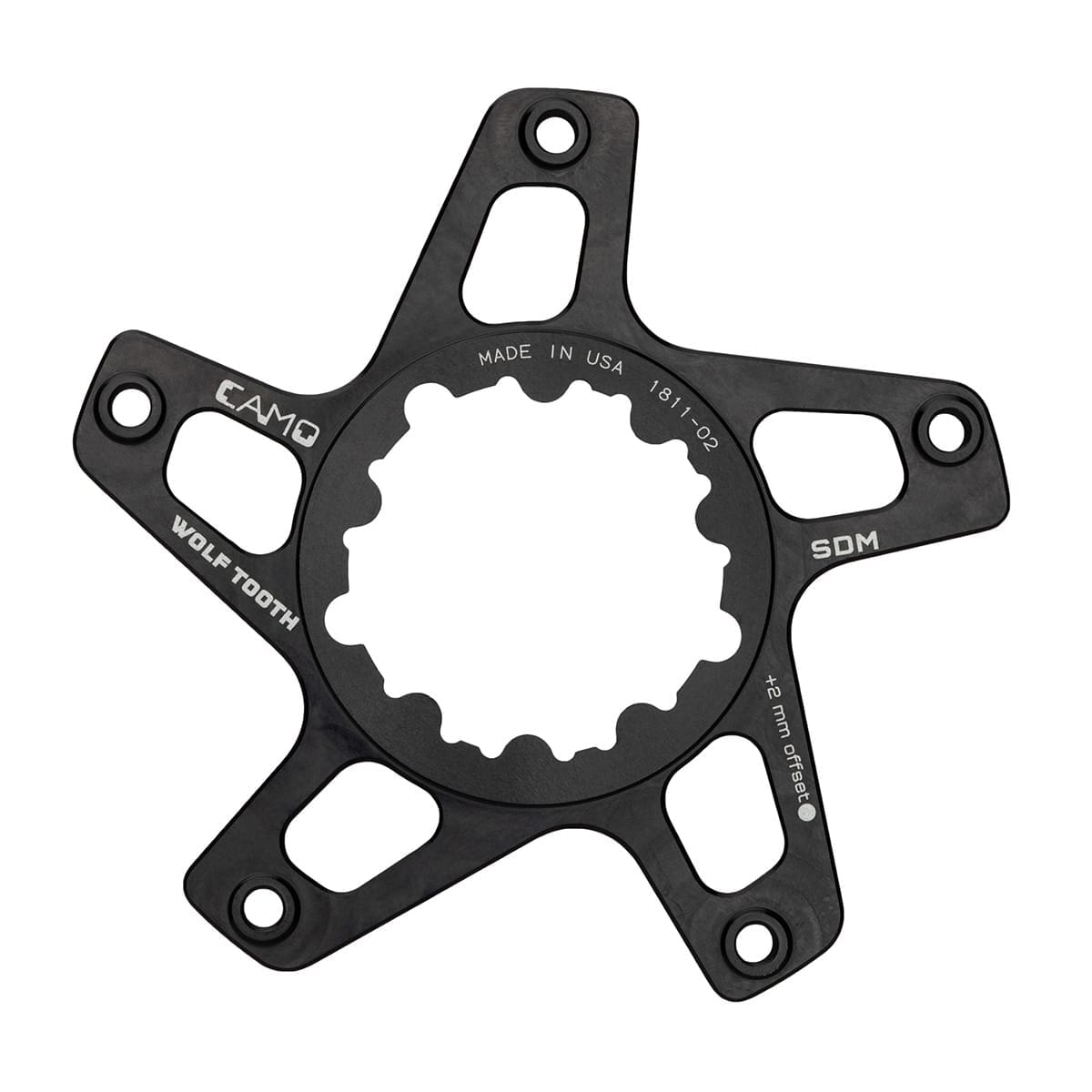Estrella de Biela WOLF TOOTH CAMO Sram Offset 2mm Negro