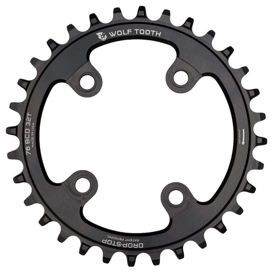 Piatto WOLF TOOTH 76 BCD 10/11/12V Sram XX1/Specialized STOUT 4 Fori 76mm Nero