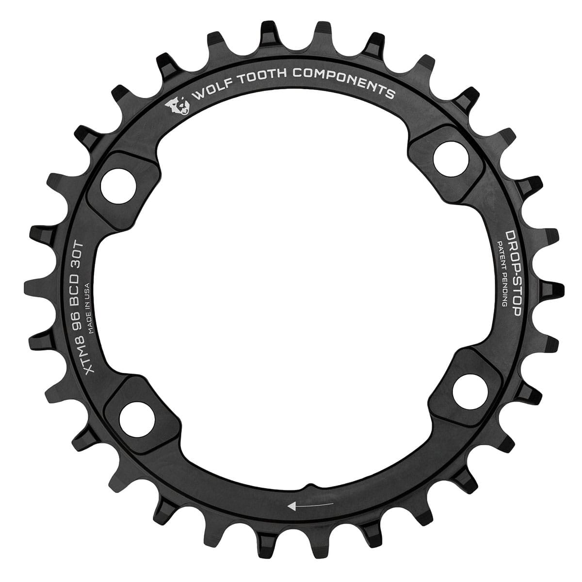 Klinge WOLF TOOTH 96 BCD 11V Shimano XT M8000/SLX M7000 4 huller 96mm Sort