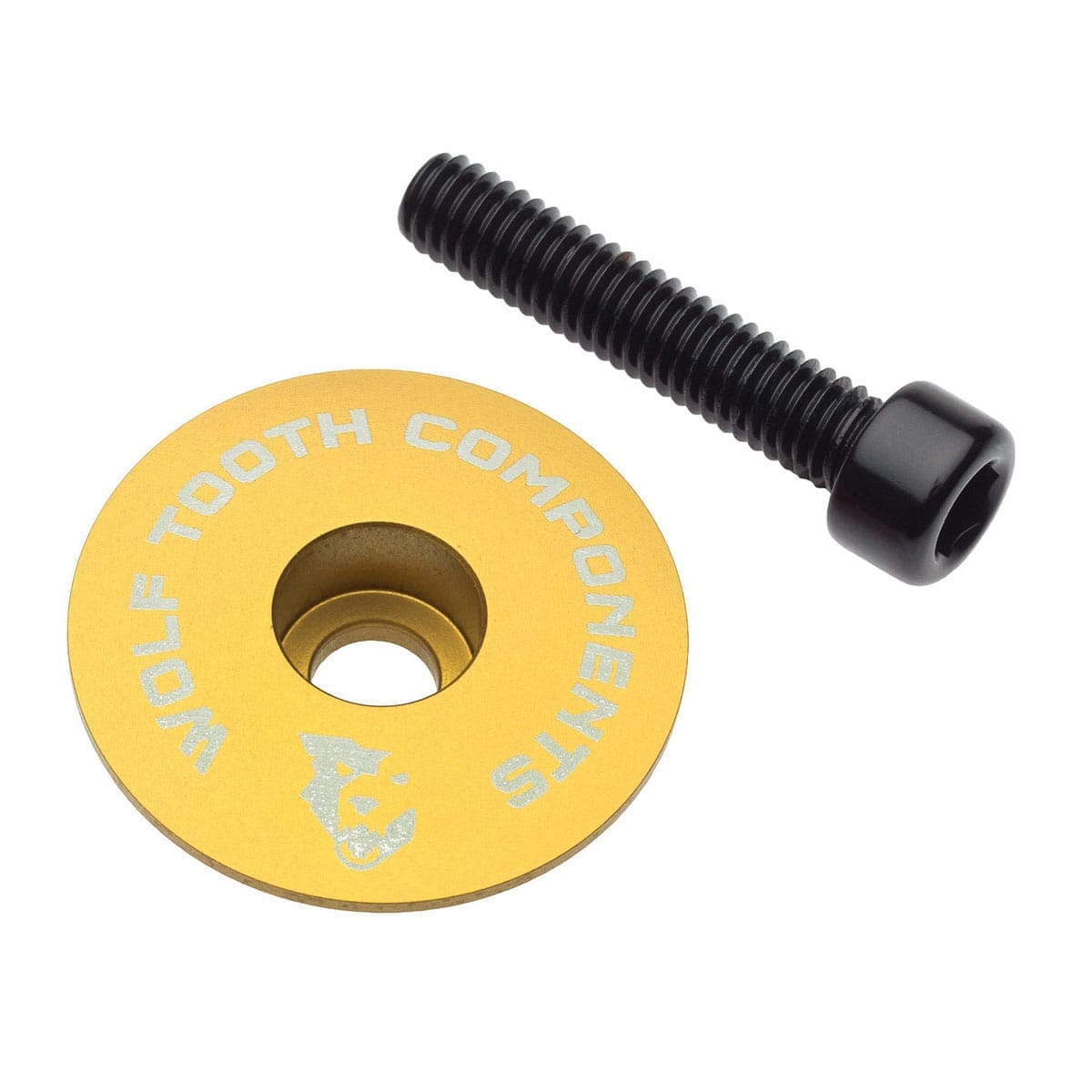 Vorbaukappe WOLF TOOTH Ultralight mit Schraube 1"1/8 Gold