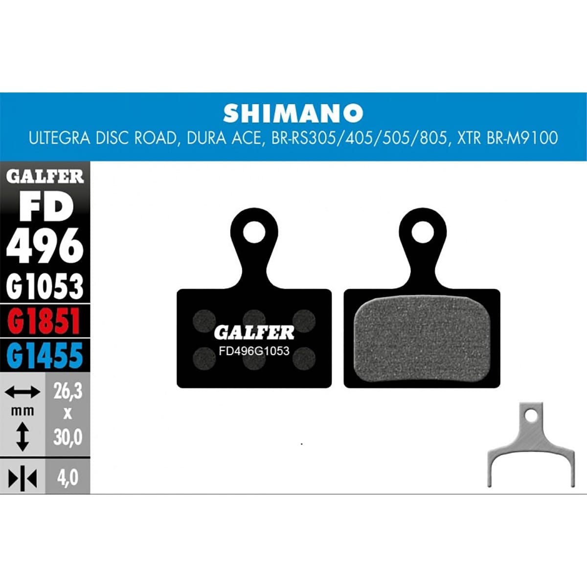 Τακάκια φρένων GALFER Shimano XTR BR-M9100 / Ultegra / Dura-Ace / RS305-405-505-805