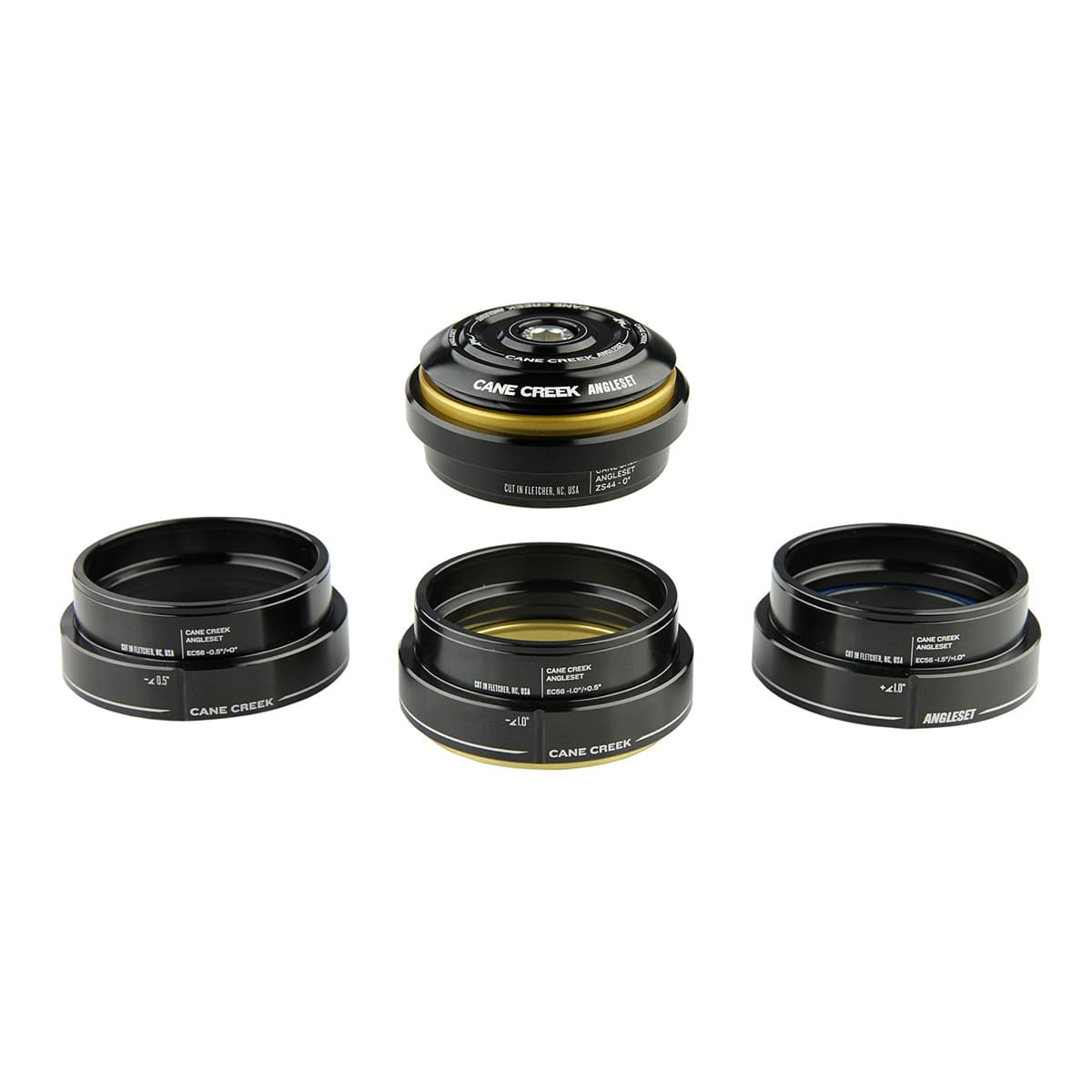 Halbintegriertes / Externes Steuersatz CANE CREEK ANGLESET 0,5/1/1,5° 1"1/8 - 1,5" ZS44-EC56 Schwarz