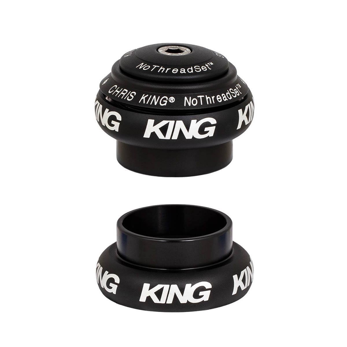 Jogo de Direção Externo CHRIS KING NOTHREADSET 1"1/8-1,5" EC34/EC49 Preto Mate