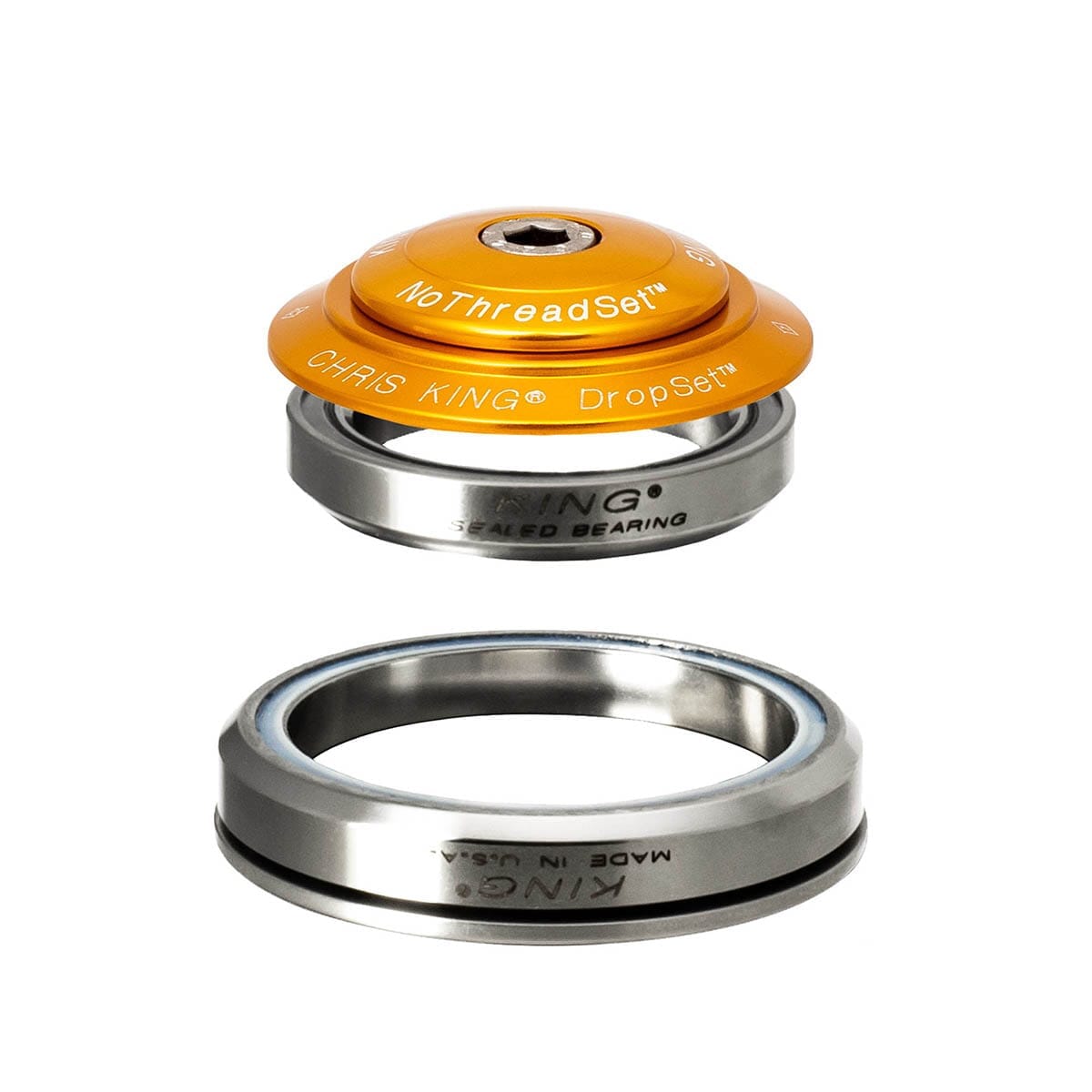Integreret styreleje CHRIS KING DROPSET 5 1"1/8-1,5" IS42/IS52 Guld