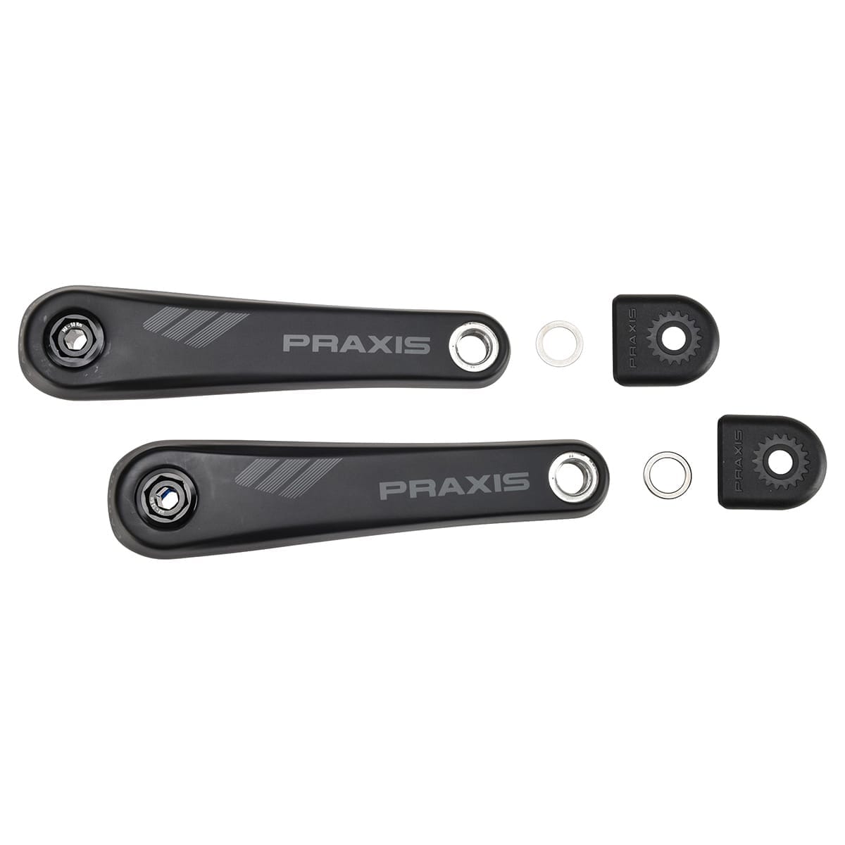 Krankarme til elektrisk MTB PRAXIS Brose motor Sort