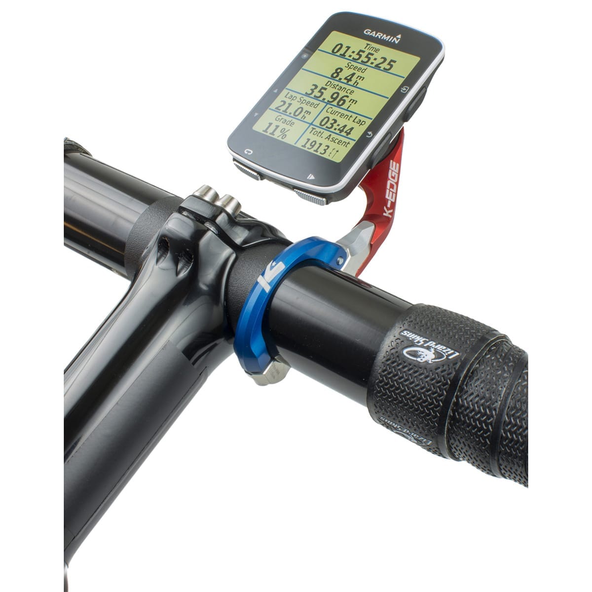 Styrholder K-EDGE RACE til GPS GARMIN EDGE Blå/Rød/Grå