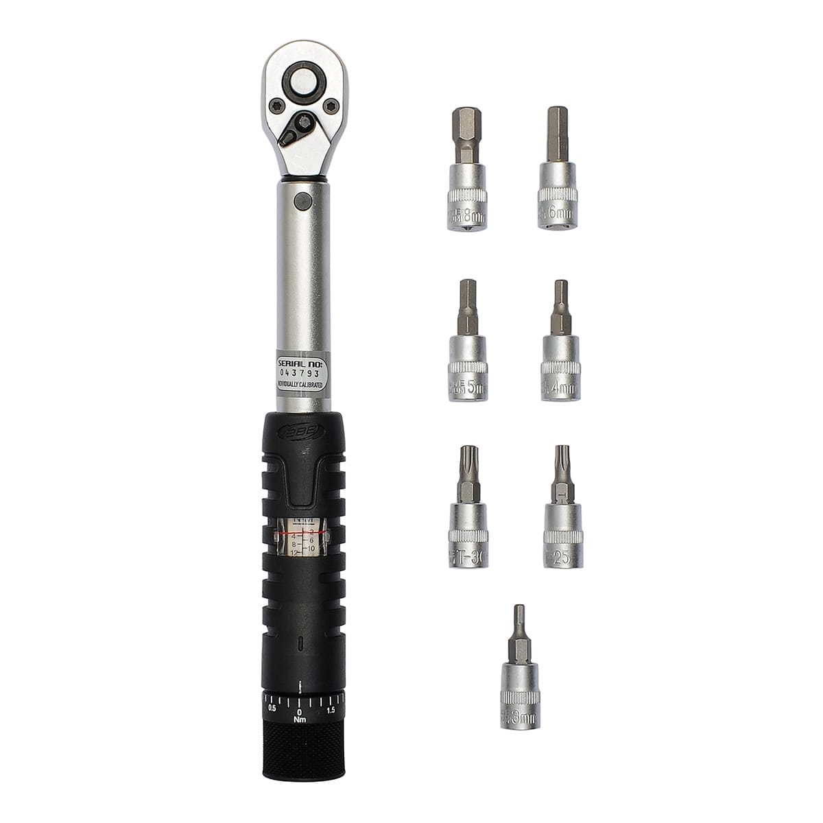 Dynamometrische sleutel BBB TORQUESET 7 bits (2-14 Nm)