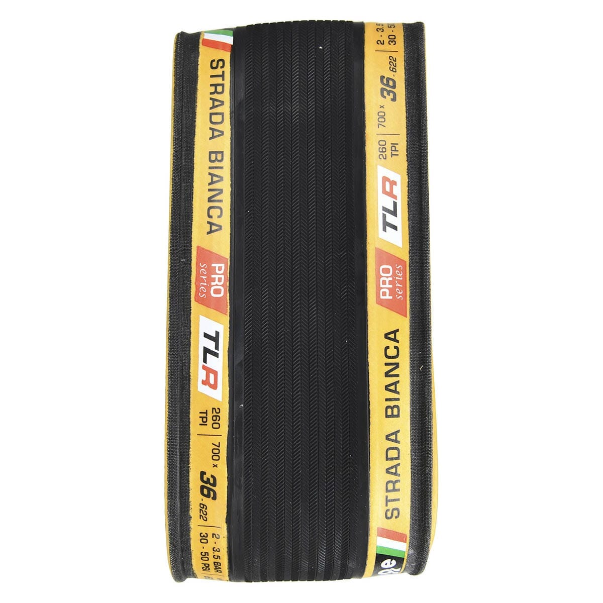 Dæk CHALLENGE STRADA BIANCA PRO 700x36C Tubeless Ready Sort