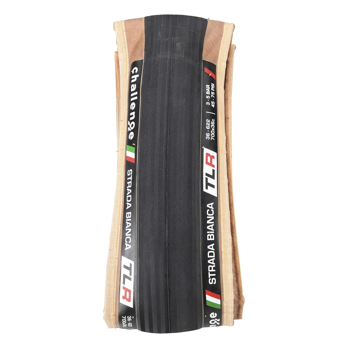Dæk CHALLENGE STRADA BIANCA NILON SUPERLIGHT 700x36 Tubeless Ready Beige