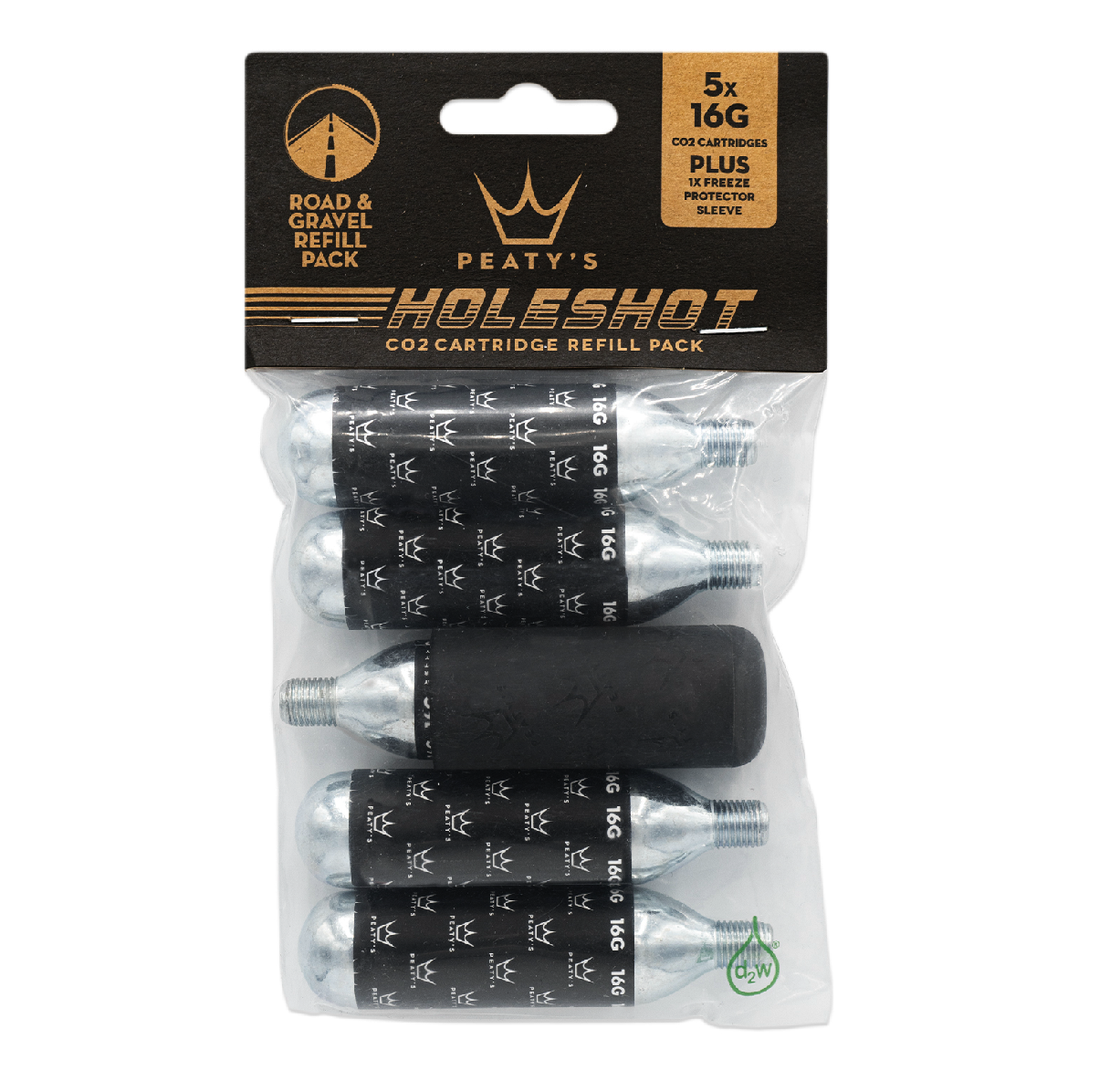 Cartucho CO2 PEATY'S HOLOESHOT Roscado Estrada / Gravel (x5)