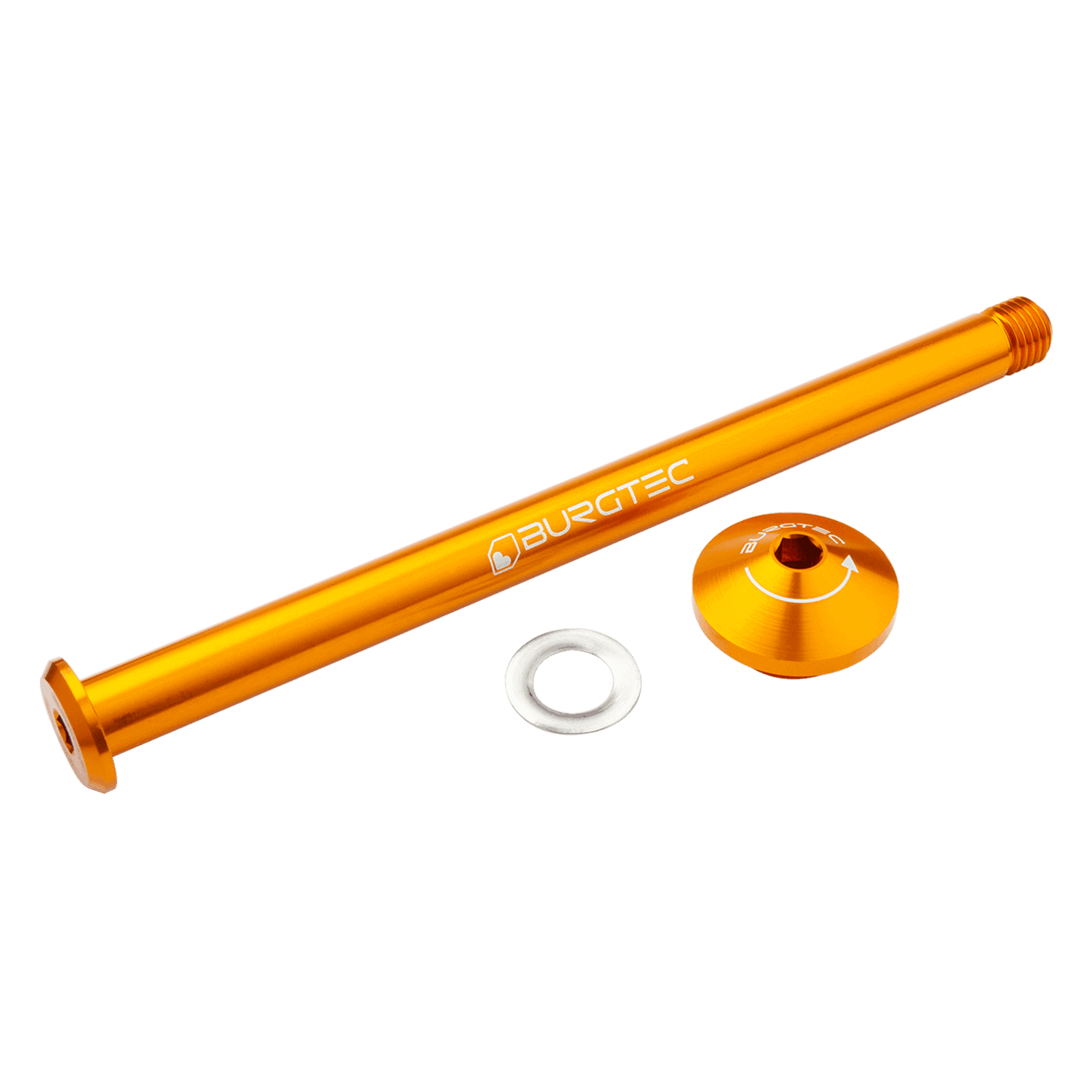 Baghjulsaksel BURGTEC 171mm til Yeti Ramme Orange