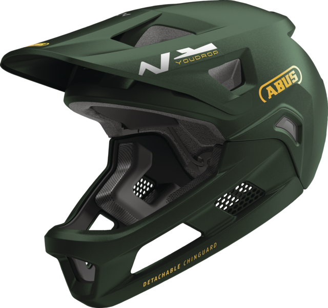 MTB-Helm ABUS YOUDROP FF Junior Moss Grün
