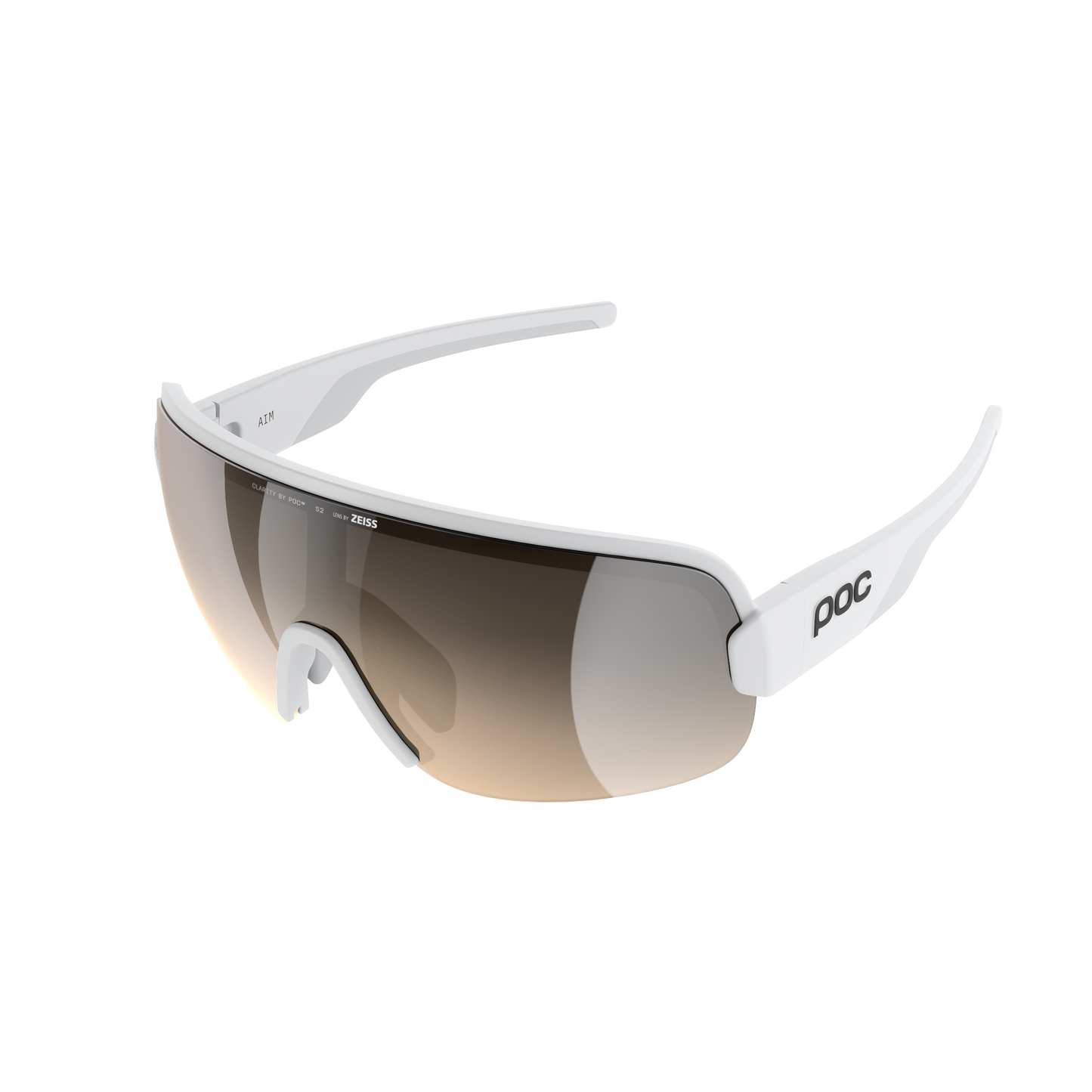 Brýle POC AIM Bílé Čočka Clarity Trail Partly Sunny Silver