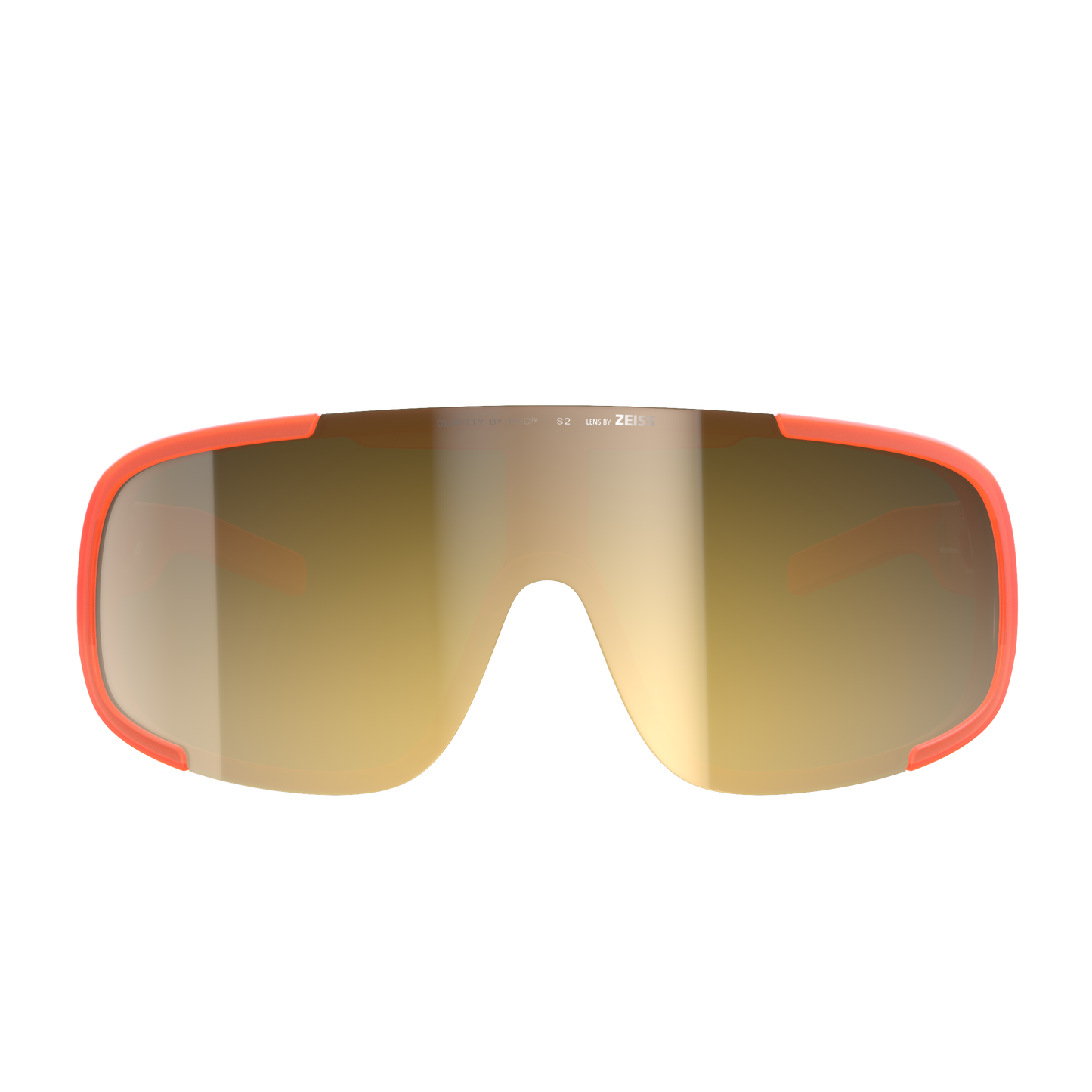 Lunettes POC ASPIRE MID Orange Fluo Translucide Verre Clarity Road Partly Sunny Gold