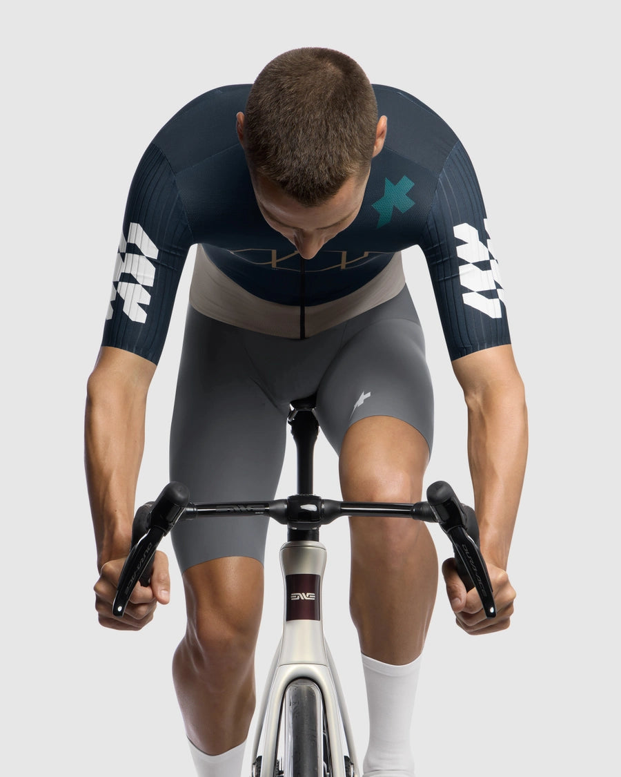 Maillot ASSOS EQUIPE RS S11 Something to Say Manches Courtes Bleu