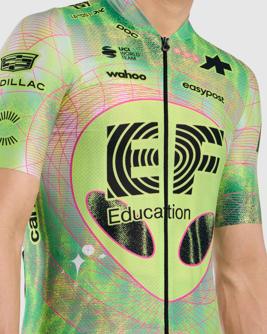 Trøje ASSOS MILLE GT S11 EVO EDUCATION FIRST Korte Ærmer Grøn/Gul