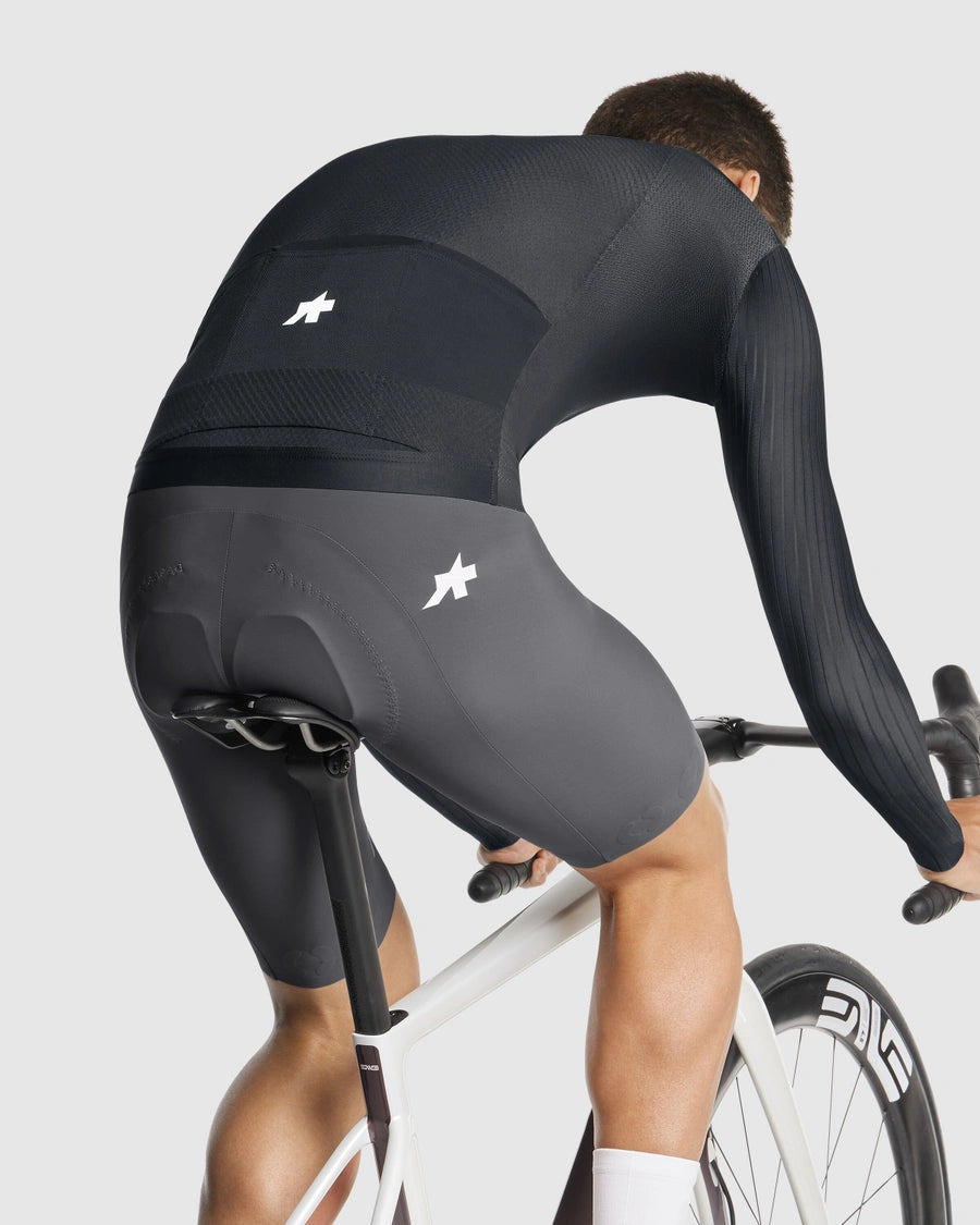 Trikot ASSOS EQUIPE RS S11 Langarm Schwarz/Grau