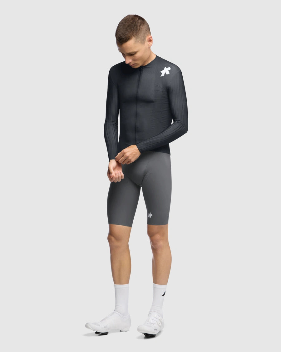 Trikot ASSOS EQUIPE RS S11 Langarm Schwarz/Grau