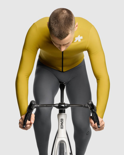 Pikkade varrukatega kollane ASSOS MILLE GT SPRING FALL S11 rattasärk