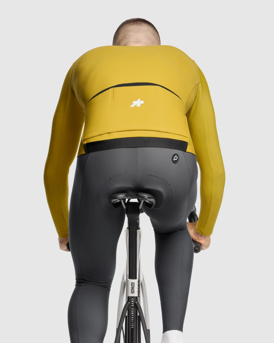 Pikkade varrukatega kollane ASSOS MILLE GT SPRING FALL S11 rattasärk