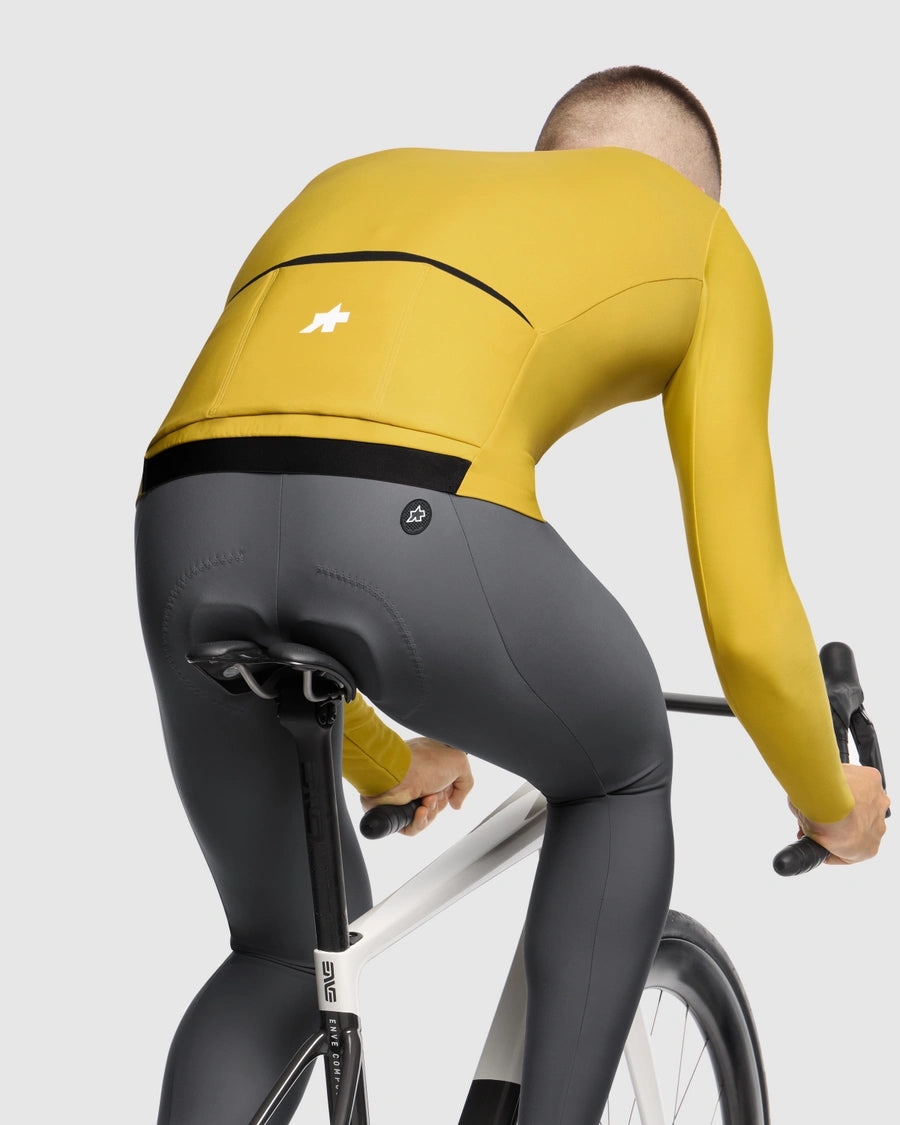 Pikkade varrukatega kollane ASSOS MILLE GT SPRING FALL S11 rattasärk
