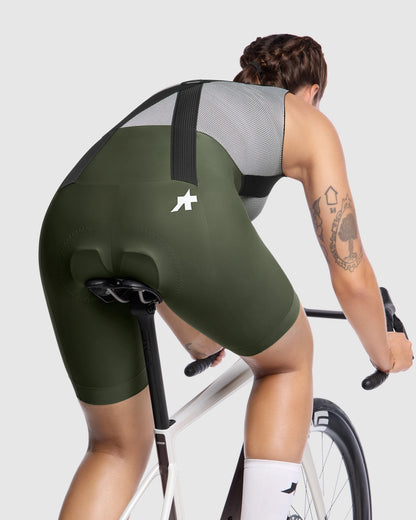 ASSOS UMA GT S11 naiste lühike traksidega rattapüksid Moss Green