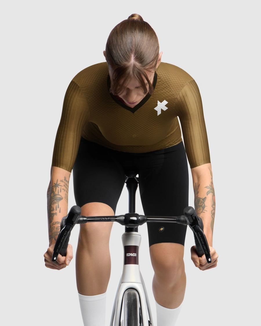 Maillot ASSOS DYORA RSV S11 Maniche Corte Donna Jupiter Gold