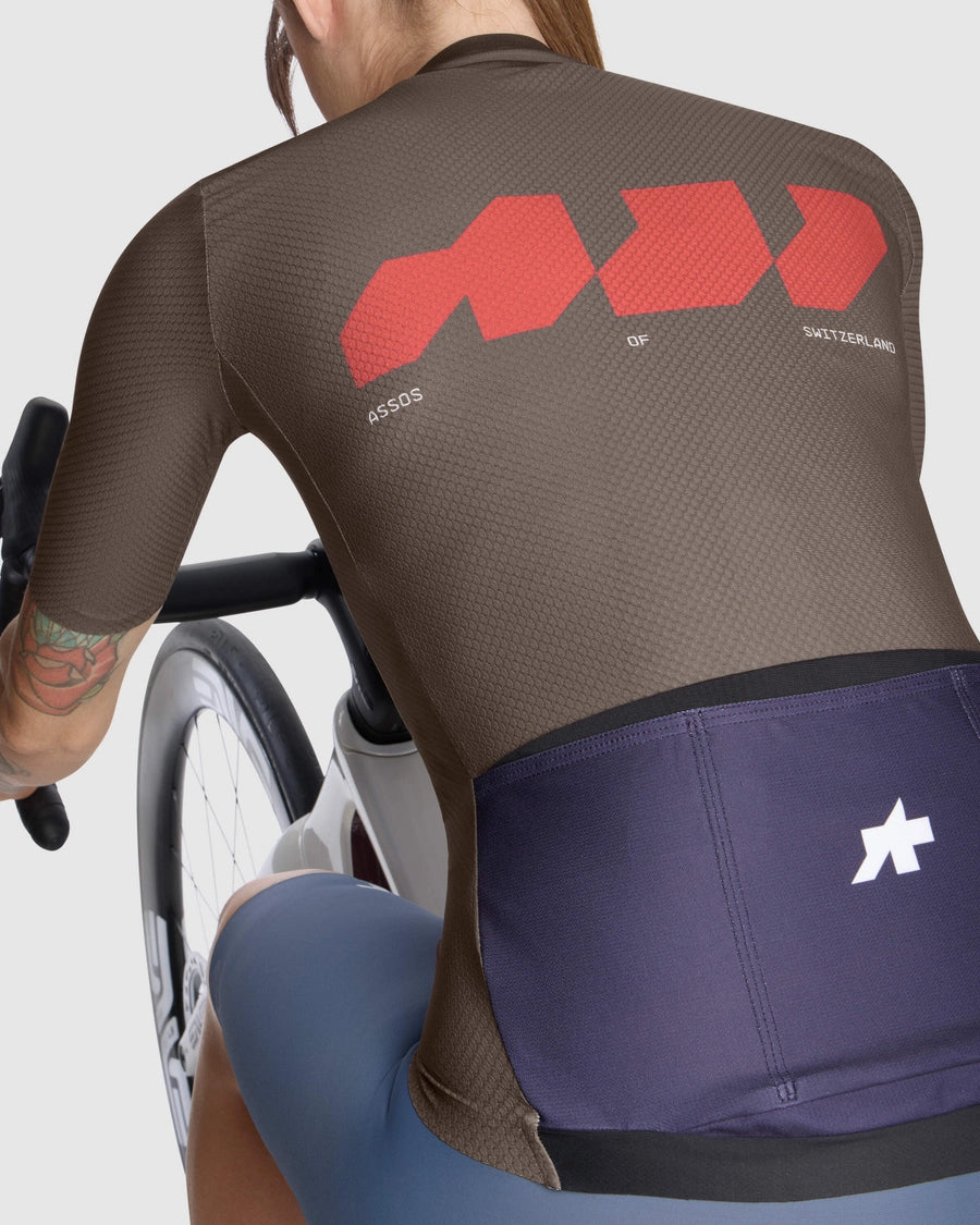 Maglia ASSOS DYORA R S11 We are the A Maniche Corte Donna Marrone