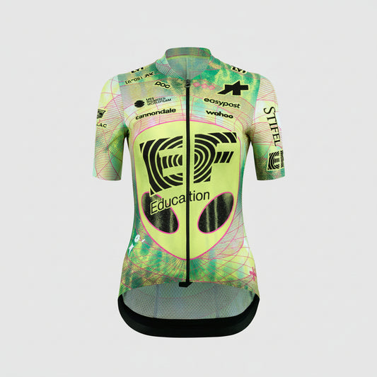 Maillot ASSOS UMA GT S11 EVO EDUCATION FIRST Manches Courtes Femme Vert/Jaune