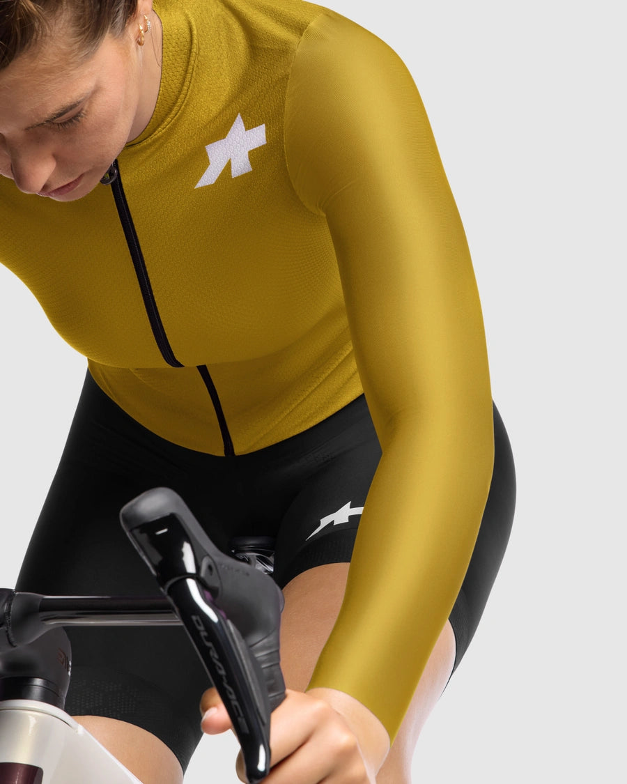 Tröja ASSOS UMA GT S11 EVO Långa ärmar Dam Godlen Yellow