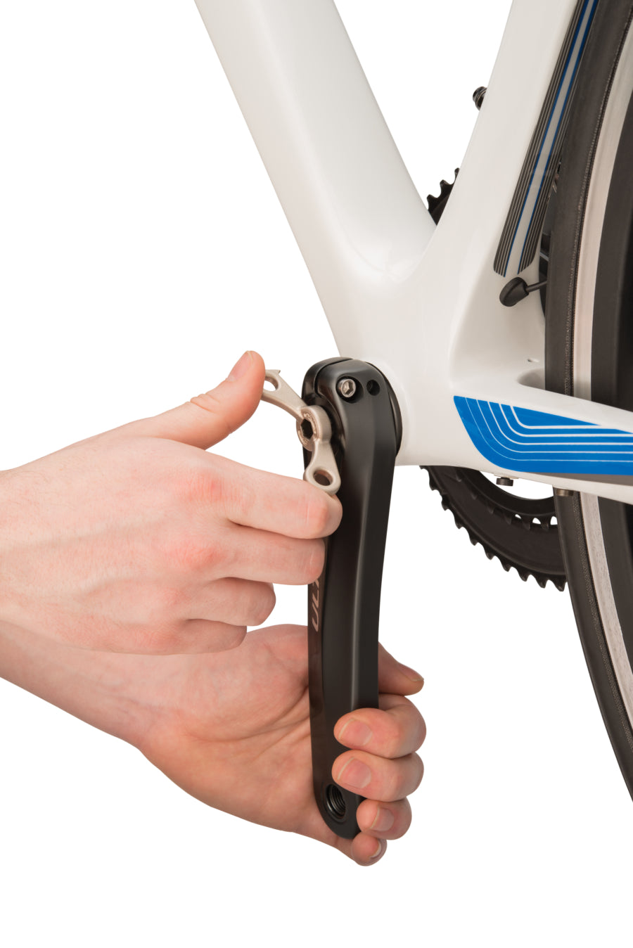 Park Tool BBT-10.2 atskrūvē Hollowtech II regulēšanas vāciņu