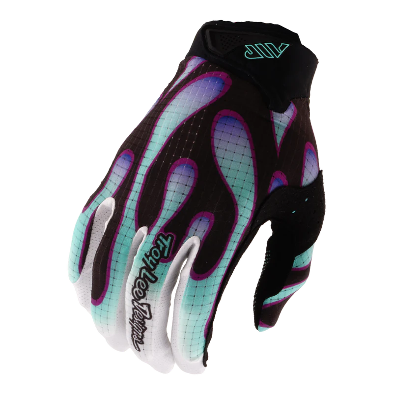 Handschuhe TROY LEE DESIGNS AIR OVERSPRAY Junior Schwarz/Real Teal