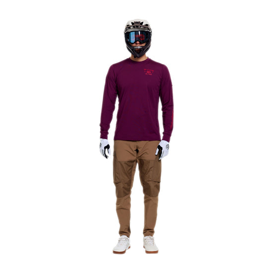 Tröja TROY LEE DESIGNS RUCKUS RIDE LOCKDOWN Långärmad Sangria