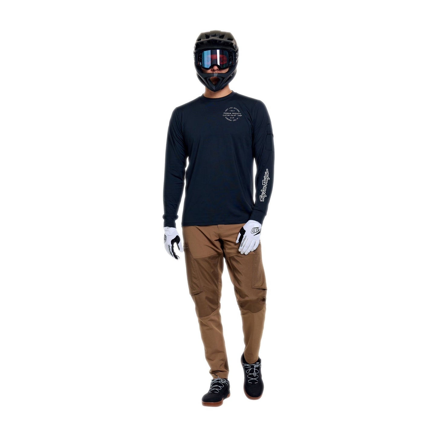 Tröja TROY LEE DESIGNS RUCKUS RIDE PRESSED Långa Ärmar Carbon