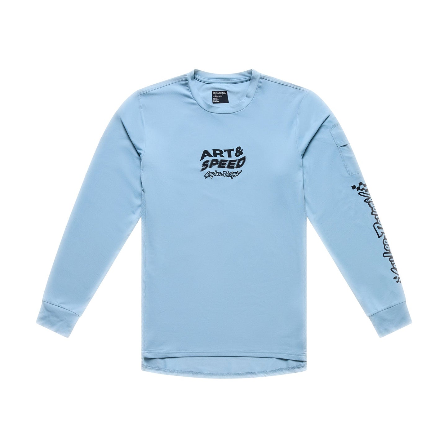 Langarm-Trikot TROY LEE DESIGNS RUCKUS RIDE WAVES Blau