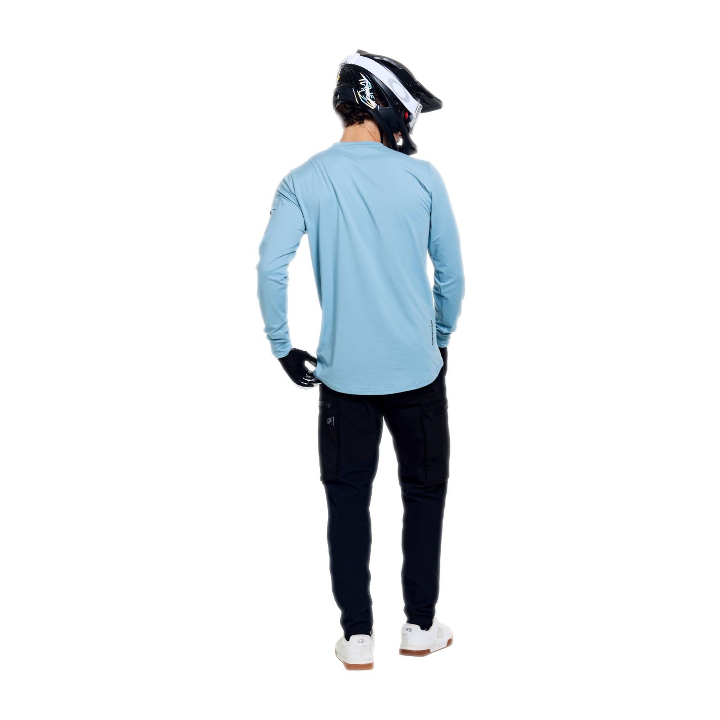 Langarm-Trikot TROY LEE DESIGNS RUCKUS RIDE WAVES Blau