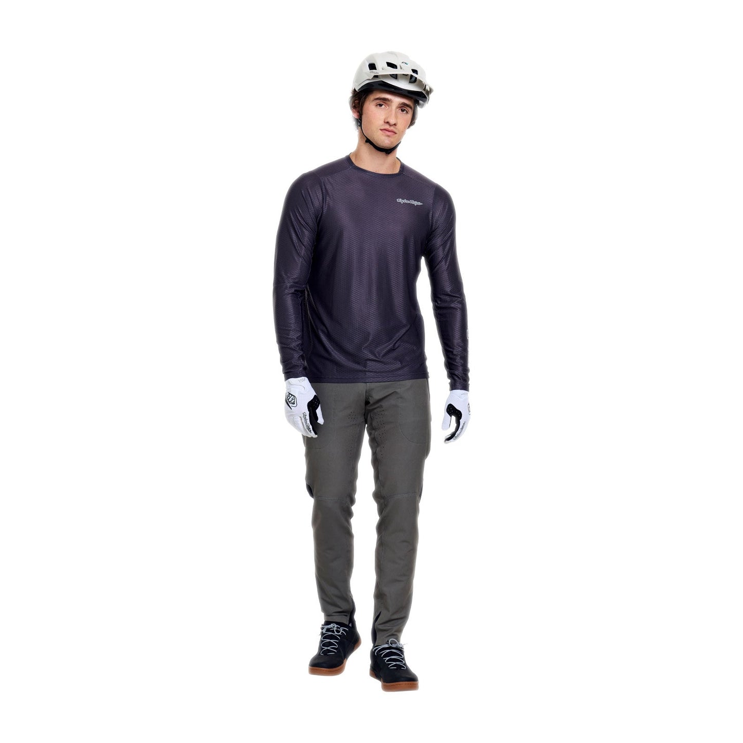 Tröja TROY LEE DESIGNS SKYLINE PRO AIR MONO Långa ärmar Carbon