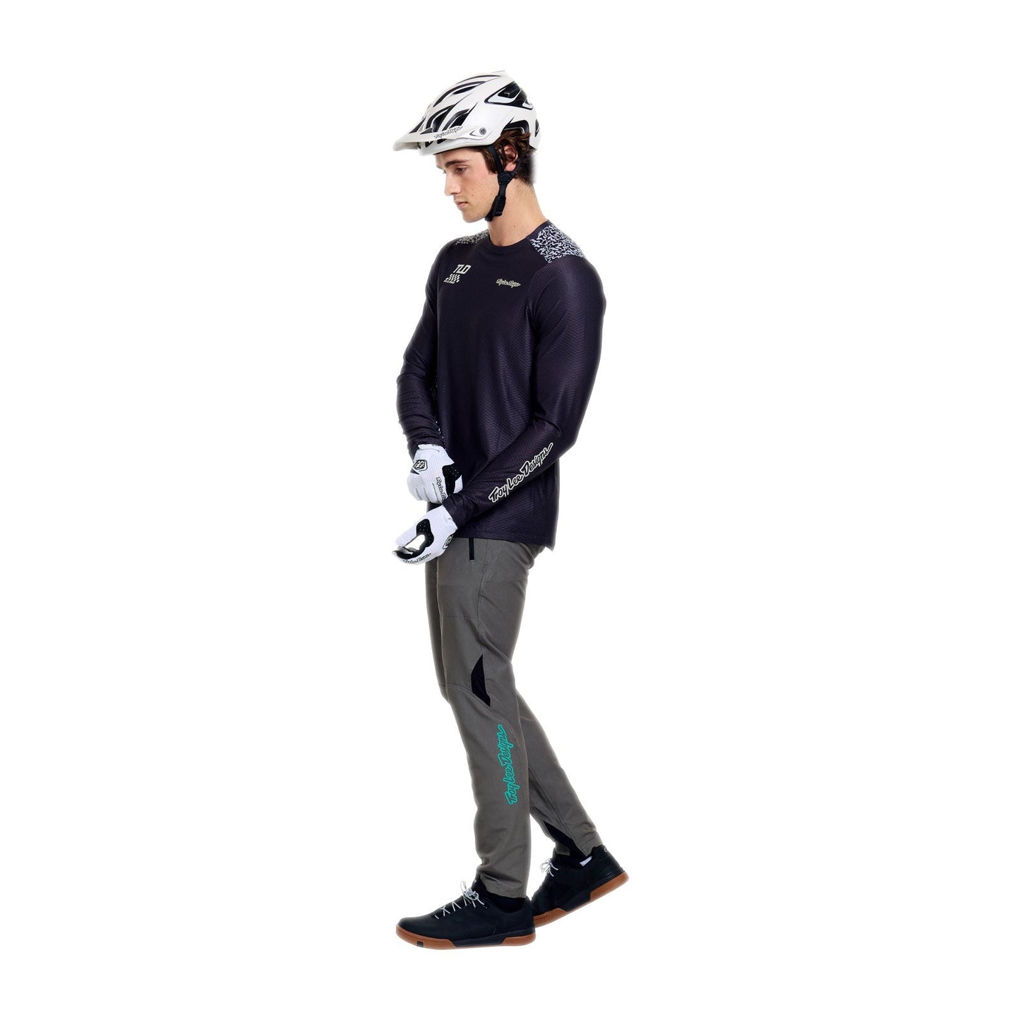 Trikot TROY LEE DESIGNS SKYLINE PRO AIR RIDGELINE Lange Ärmel Carbon