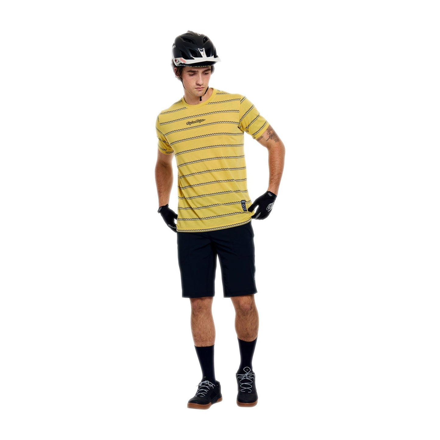 Maillot TROY LEE DESIGNS SKYLINE FAKIE RIDE Manches Courtes Jaune